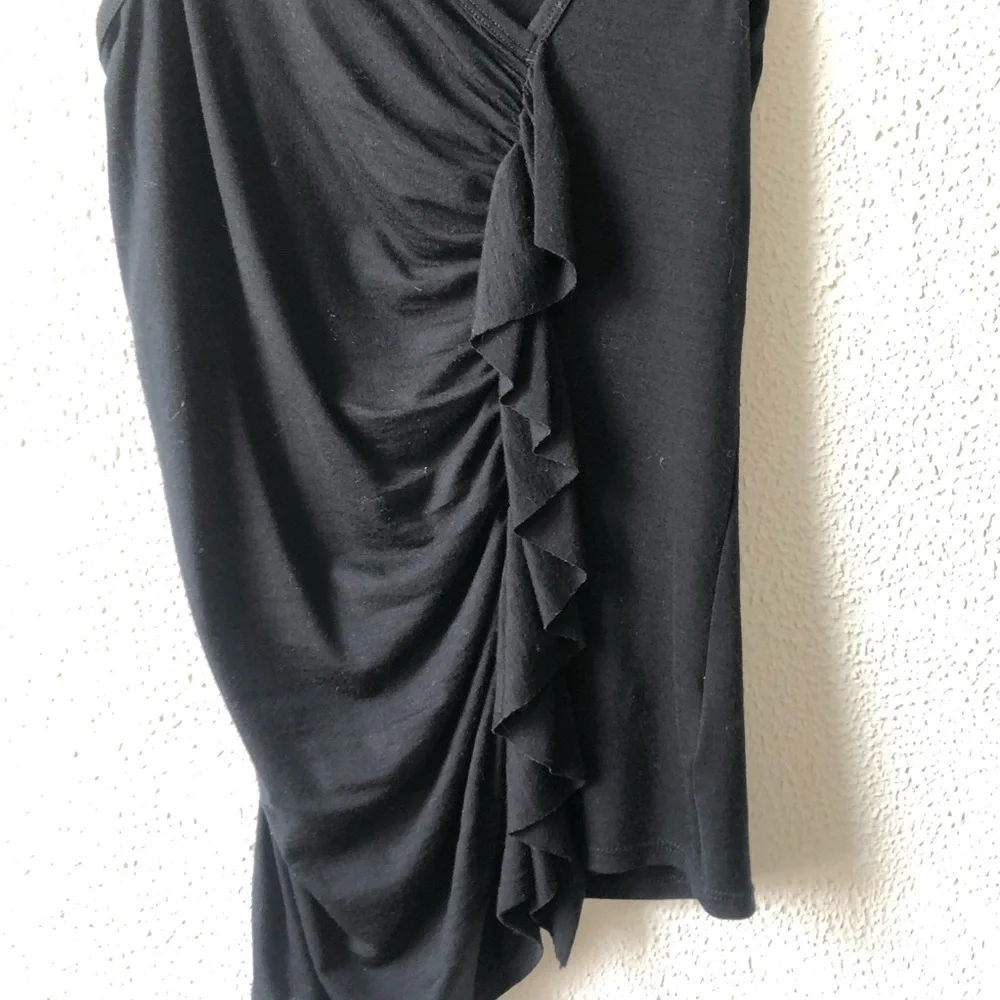 Tory Burch Ruched Ruffle Front Tank Top Blouse XS - Picture 2 of 7